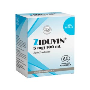 ZIDUVIN 5MG/100ML SOLUCION INYECTABLE INTRAVENOSA