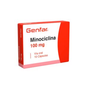 Minociclina 100mg Tableta recubierta Caja x 10 unid