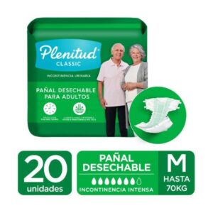 PLENITUD CLASSIC PAÑALES PARA ADULTO TALLA M BOLSA X 20