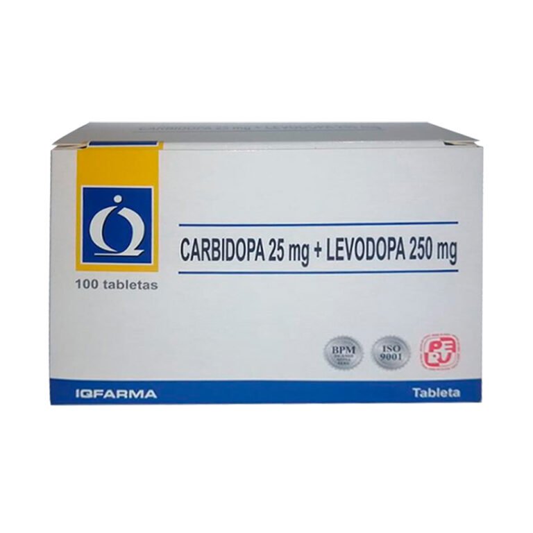 CARBIDOPA 25MG + LEVODOPA 250mg X 100 TABLETAS – Farmacia Sana Salud